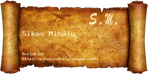 Sikos Mihály névjegykártya